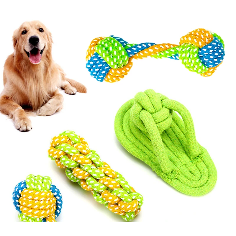 

Chew Teething Toys Cotton Rope Dog Toy Knot Puppy Pet Ball for Small Medium Large Dogs Pet Supplies Cleaning Teeth Toys