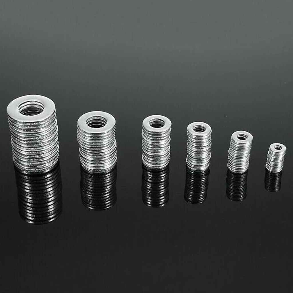 

115 шт. M3 M4 M5 M6 M8 M10 304 Шайба для плоской машины из нержавеющей стали