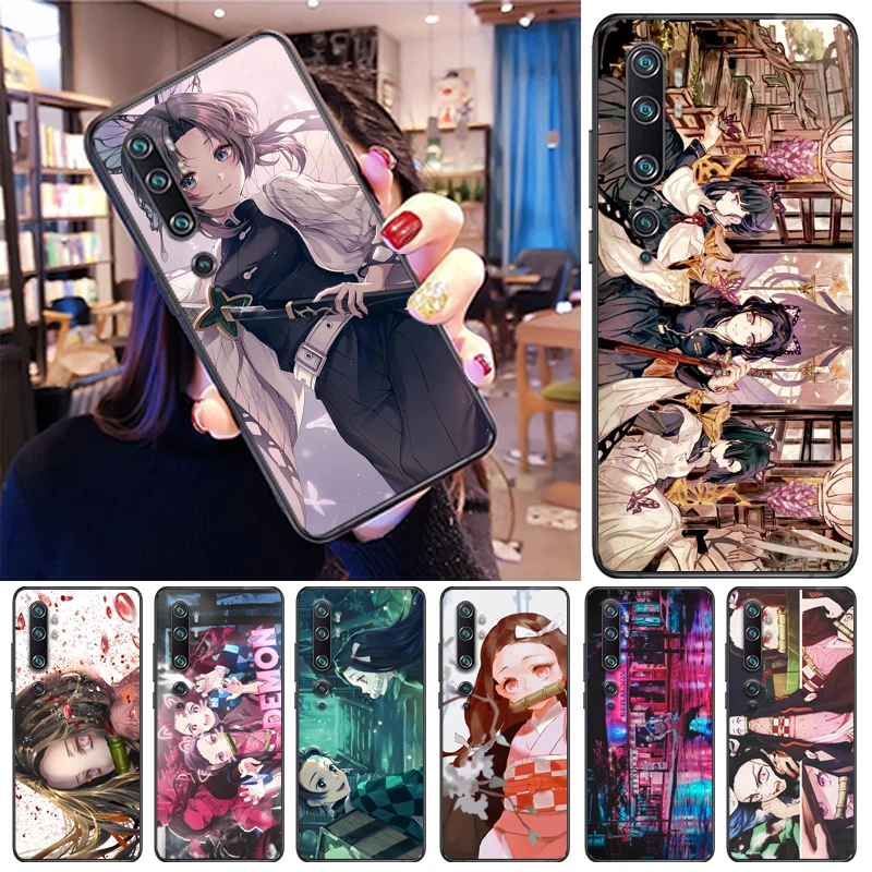 

Demon Slayer Kamado Tanjirou Kimetsu No Yaiba Agatsuma Zenitsu Kamado Nezuko Phone Case For Xiaomi CC9e CC9 Pro Coque Cases