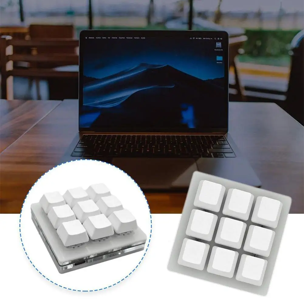 

9 Key Mini Keyboard DIY Customize Keyboard With USB Cable Switches Mechanical Keyboard Numpad For Gaming Photoshop