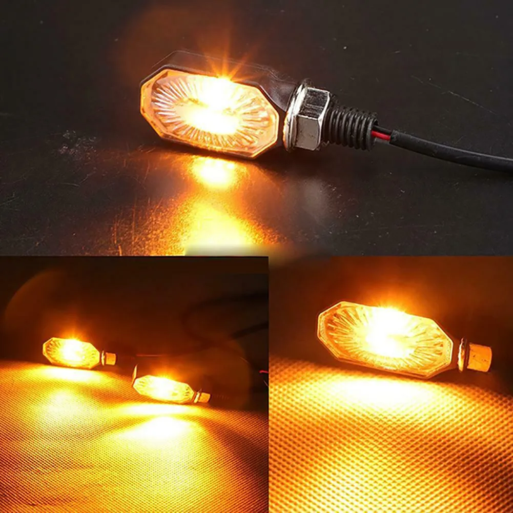 

Mini Motorcycle LED Turn Signal Light Indicator Blinker Lamp Amber Universal Waterproof Amber Flasher Rear Lights Accessories