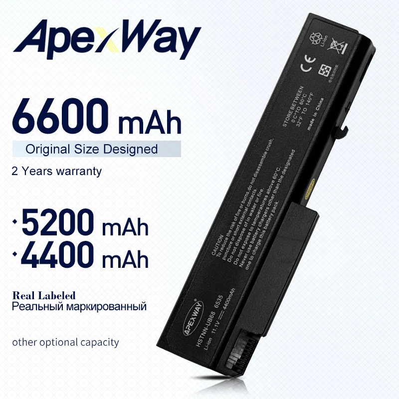 6-ячеечный Аккумулятор для ноутбука HP EliteBook 6930p 8440p 6535b ProBook 6450b 6555b 6550b 6440b 6445b 6540b 6545b