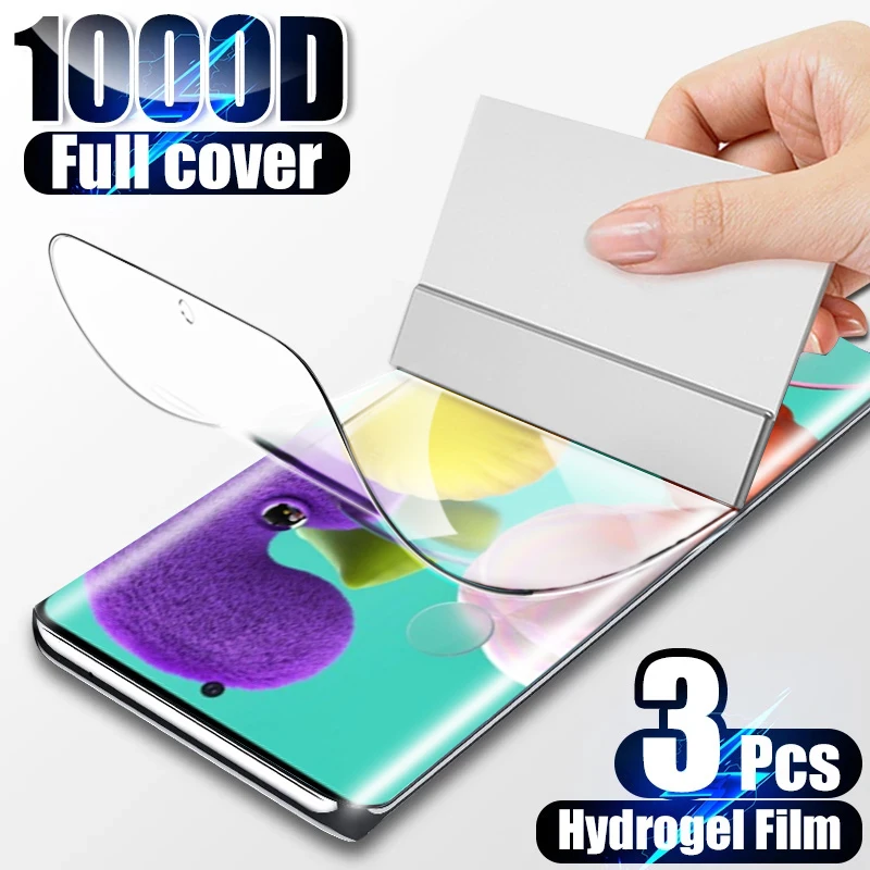 

3Pcs Hydrogel Film Screen Protector For Samsung Galaxy S21 S20 fe Note 20 Plus Screen Protector For A71 A51 A72 A52 A70 A50 Film