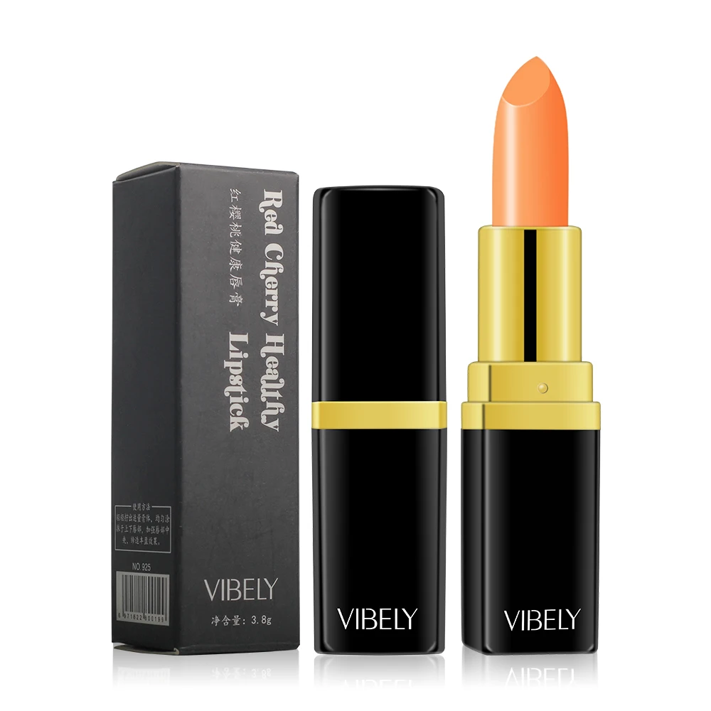 

Red Cherry Lipstick Temperature Color Change Moisturizing Dual-Use Pen Gentle Not Easy To Fade Plant Extraction Lip Cosmetics