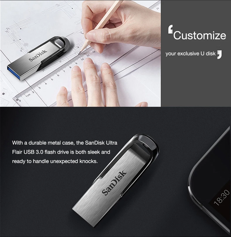 Двойной Флеш-накопитель SanDisk USB флэш-накопитель 16 Гб оперативной памяти, 32 Гб встроенной памяти, 64 ГБ 128 г 256 CZ73 150 МБ/с. USB 3,0 Ультра талант memoria ручка диск для хранения данных флеш U диска