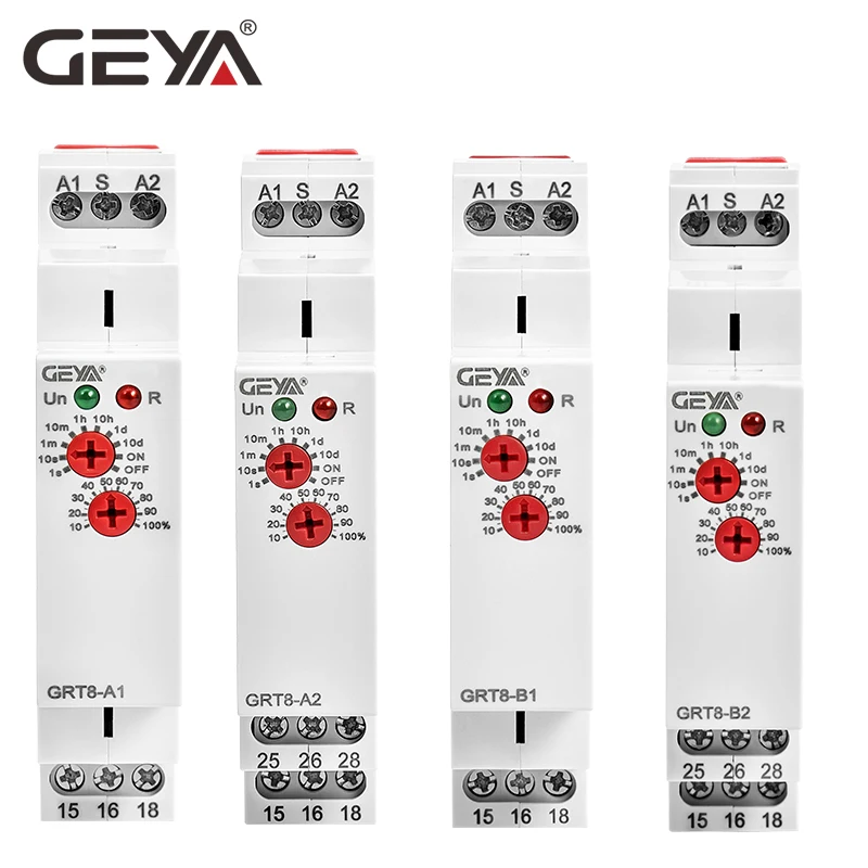 

Free Shipping GEYA GRT8-B Off Delay Time Relay Electronic 16A AC230V OR AC/DC12-240V with CE CB Certificate