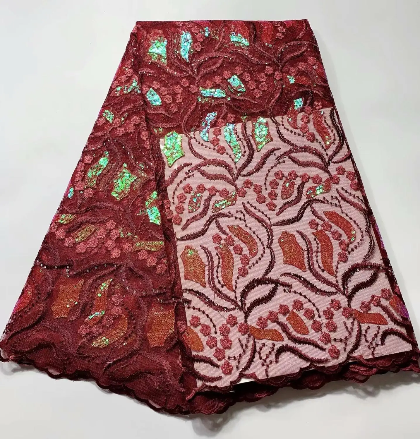 2019 новейшая зеленая кружевная ткань высокого качества французская чистая