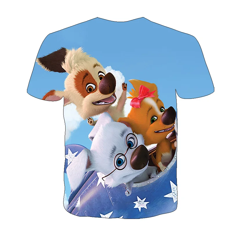 

Colorful Puppy Pattern Girl T-Shirt Boy Summer Animal t shirt 3D Printing Unisex Clothing 2021 Hot Sale Casual Tops4T-14T