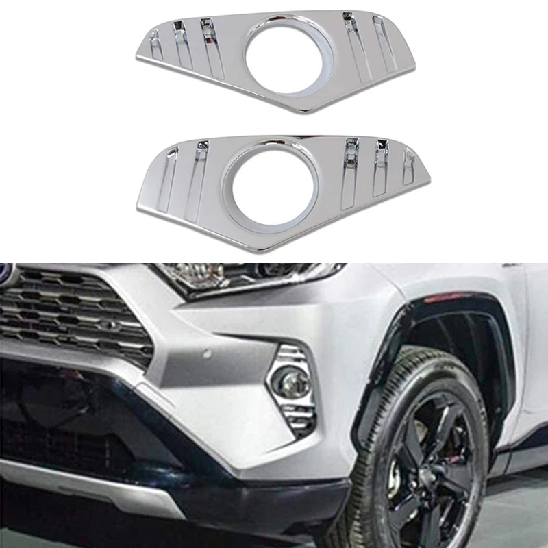 2 шт. хромированные передние Противотуманные фары Крышка лампы Накладка рамка