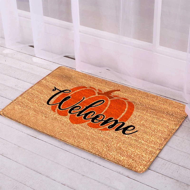 

Дверной коврик "Хэллоуин" одеяло Добро пожаловать дома украшения для входной двери Хэллоуин Декор дверной коврик Противоскользящая Нижняя ...