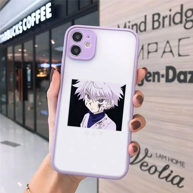 

hunter x hunter Phone Case purple matte transparent For iPhone 7 8 x xs xr 11 12 pro plus max mini Clear Funda