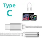 Кабель-переходник usb-c3,5 мм для наушников, штекер Type-C 3,1 на гнездо 3,5 мм, стерео разъем для наушников