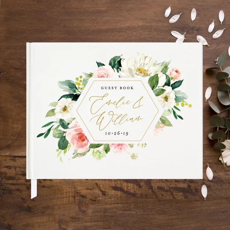Женский цветочный фольгированный Золотой журнал для свадебвечерние НКИ альбом