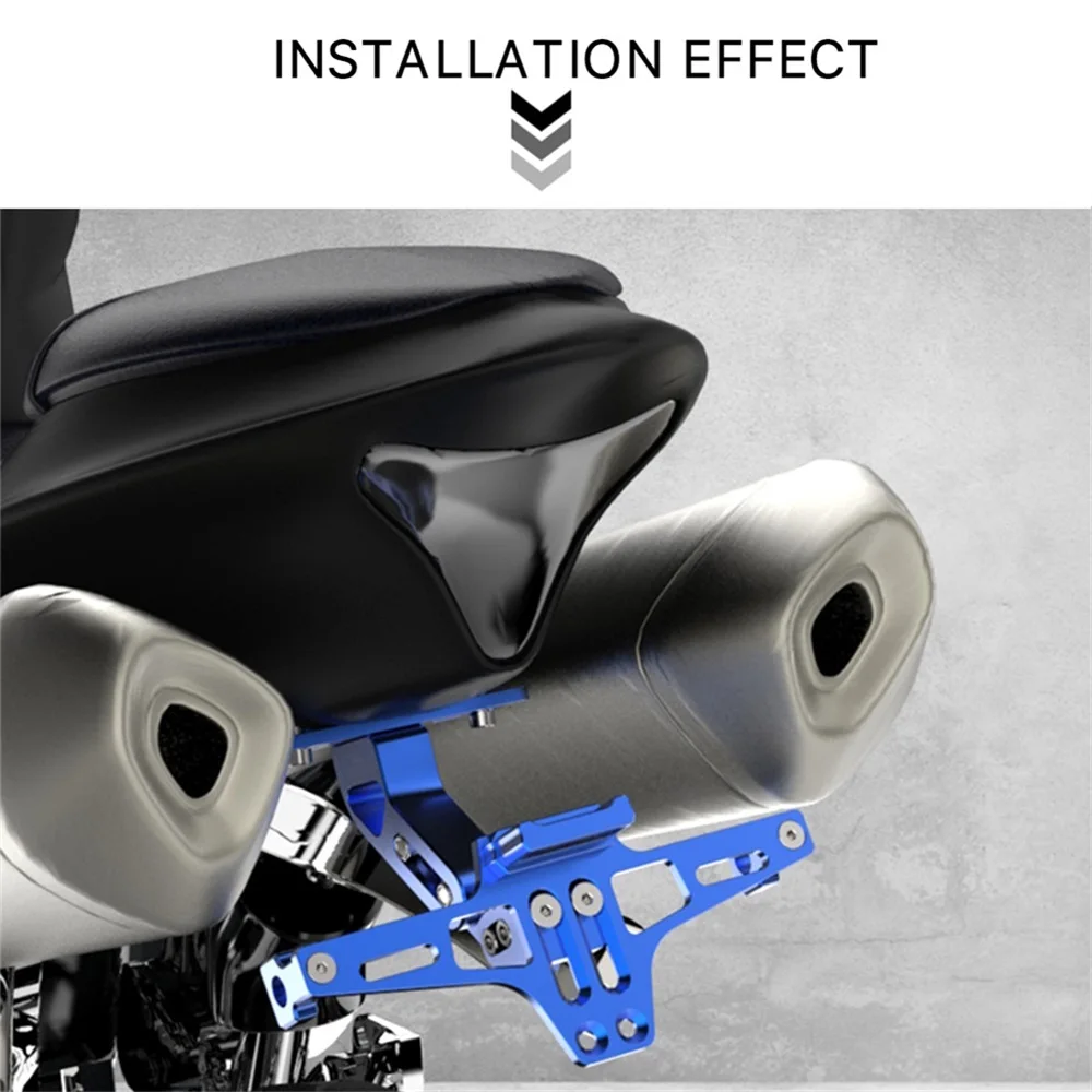 Универсальный Регулируемый задний держатель номерного знака для мотоцикла с