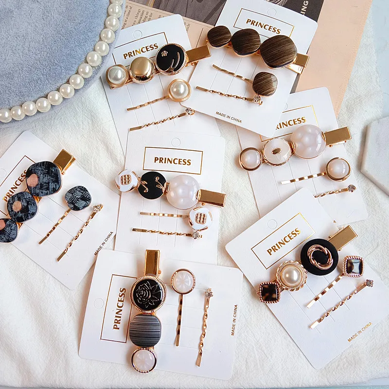 3 шт./компл. женская заколка для волос с жемчугом заколки модная кристаллами