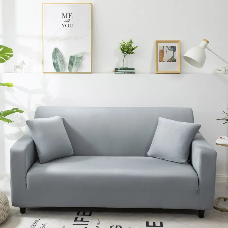 

Solid Color Elastic Sofa Cover Spandex Modern Polyester Corner Sofa Couch Slipcover Chair Protector Living Room 1/2/3/4 Seater