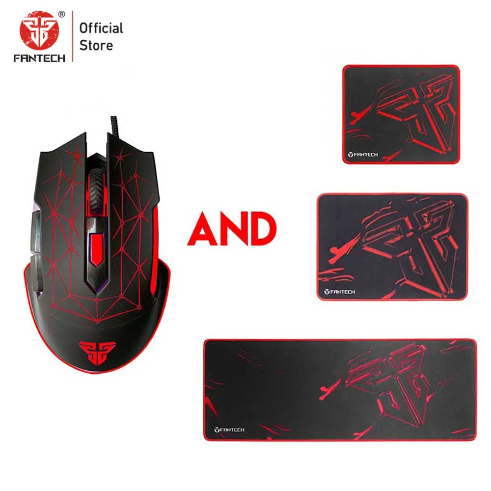 FANTECH X7 игровая мышь и коврик для мыши Регулируемый 4800 dpi 6 кнопок RGB необходимый эргономичный коврик для мыши нескользящий коврик для мыши геймер