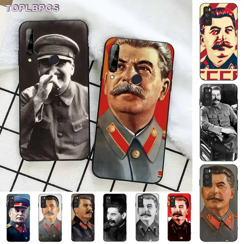 

TOPLBPCS Russian Commander Stalin Soft black Phone Case for Huawei Honor 8 x 9 10 20 V 30 pro 10 20 lite view 7A 9lite PLAY case