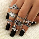 1 @ #10 стиль грязный секрет винтажные кольца на костяшки для женщин цветок Кристалл кольцо в богемном стиле ювелирные изделия на палец