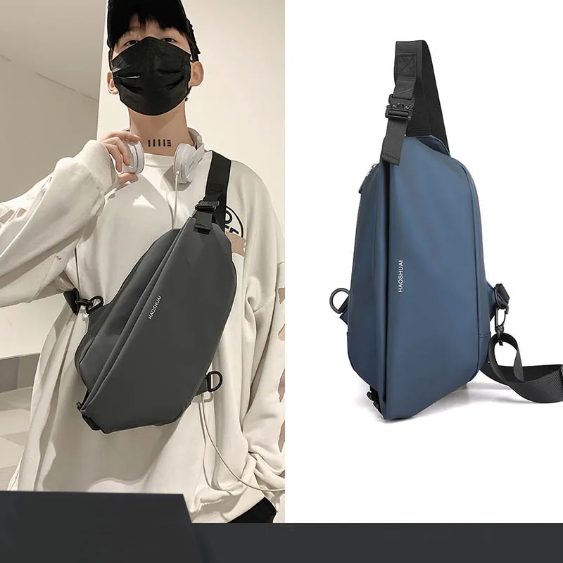 

Casual 2021 New Chest Bag Unisex Fashion Crossbody Pouch Nylon Multi-Function Outdoor Messenger Bag Men Short Travel Bags