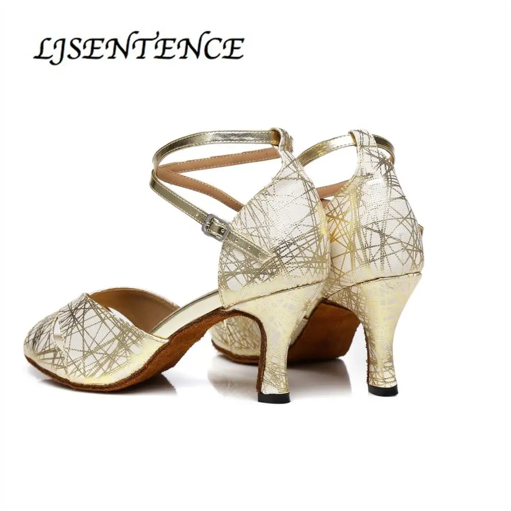 Латинская Сальса Бальные вечерние танцевальные туфли из искусственной кожи