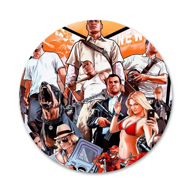 

GTA 5 Game Icons Pins Badge Decoration Brooches Metal Badges For Backpack Decoration
