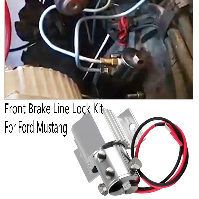 

Car Front Brake Line Lock Kit Heavy Duty Type Roll Control Hill Holder Kit Solenoid Lock for Ford Mustang