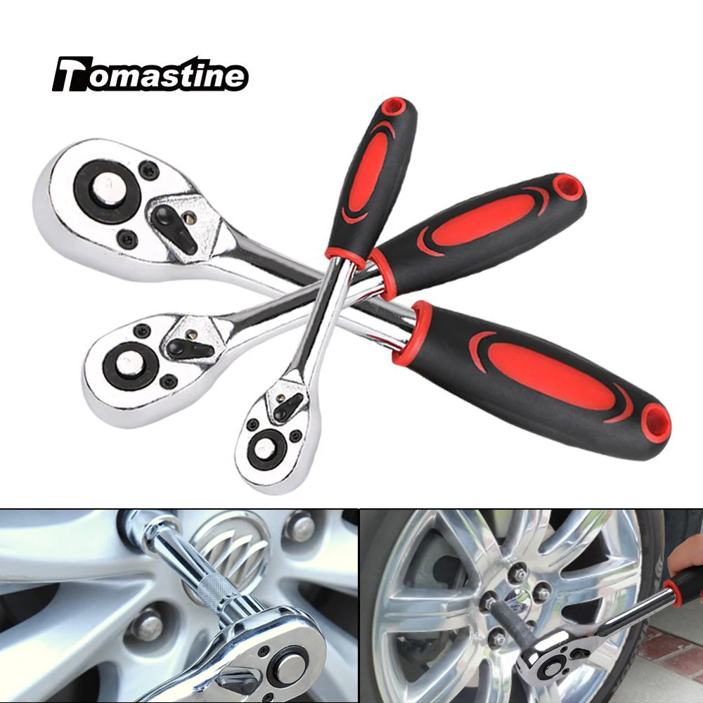 

1/3PCS 1/4" 3/8" 1/2" 24 Teeth Chrome Steel High Torque Ratchet Wrench for Socket Release Professional Car Repair Hand Tools