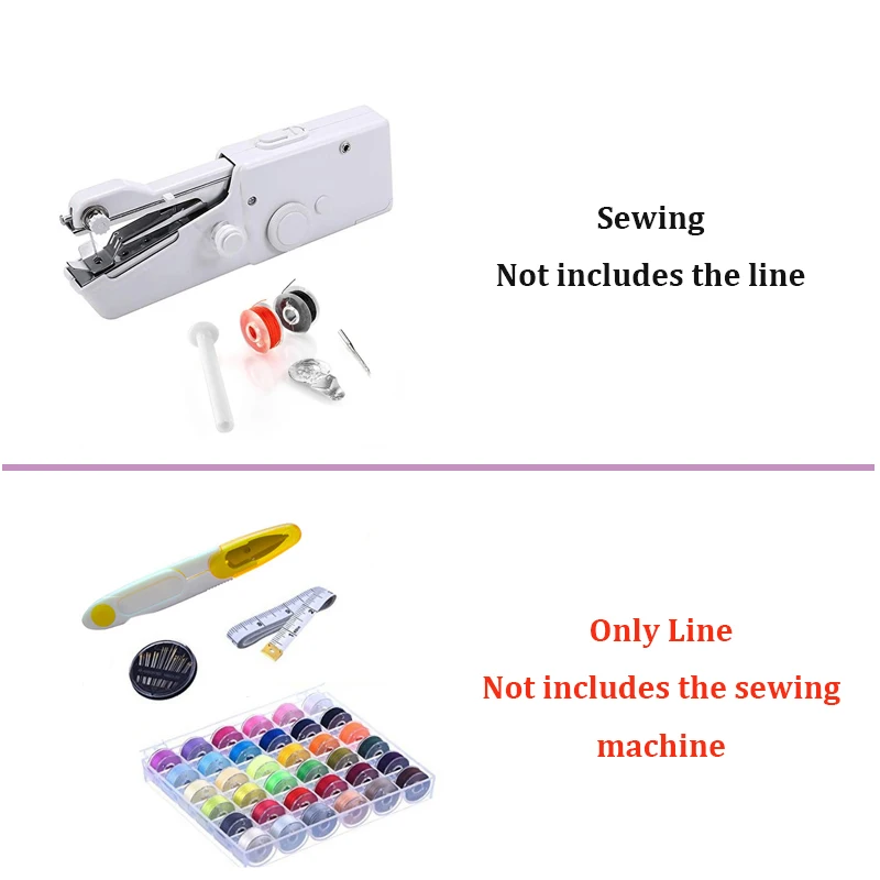 Портативная мини-швейная машинка ручной инструмент для шитья и рукоделия