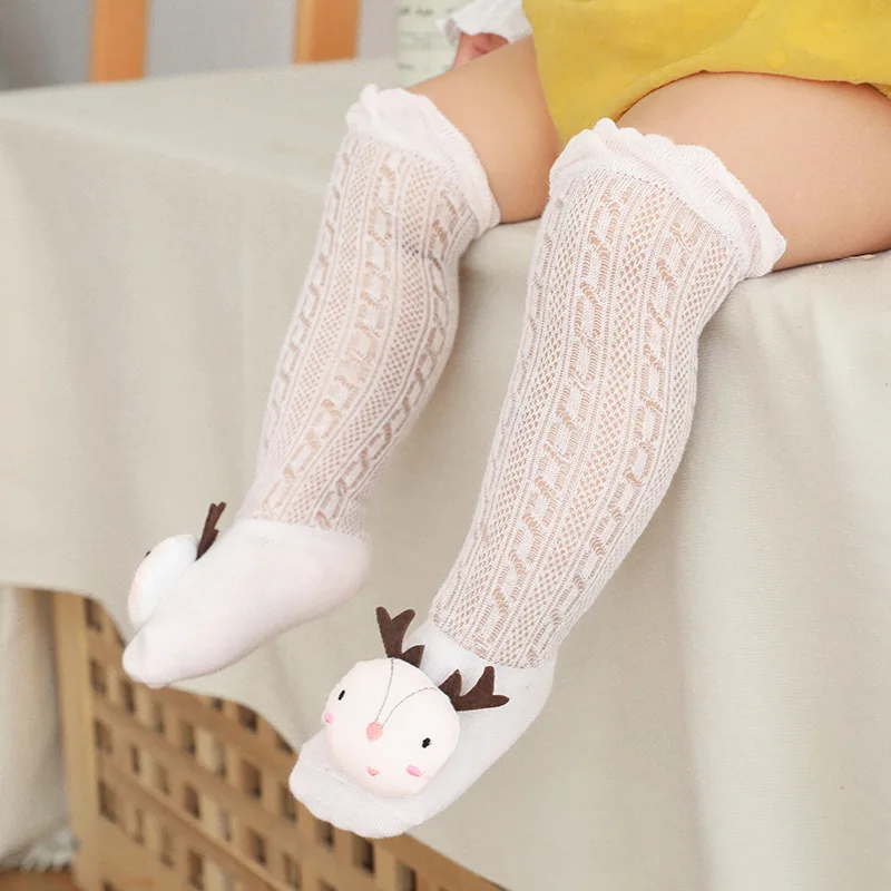 2020 Baby Girl Boy Knee High Long Socks Thin Infant Anti-mosquito Mesh Sock Lovely Cartoon Animals For Kids Summer |