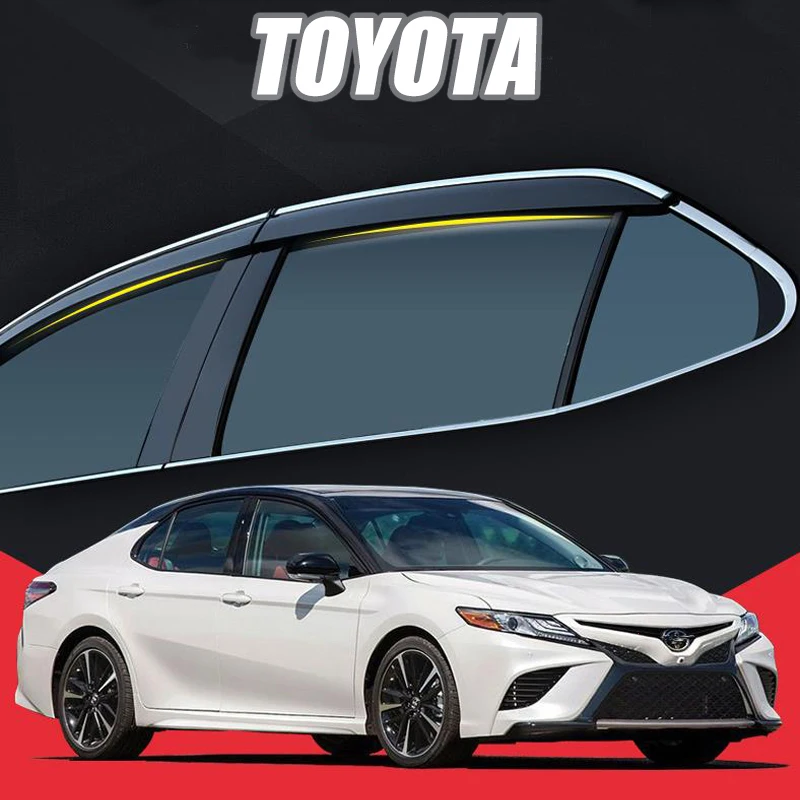 Для TOYOTA Corolla/Camry/Land Crulser/Rain Guard/Guard Smoke Window Rain Wind козырек 4 шт./1 комплект 2007 2019|Навесы и