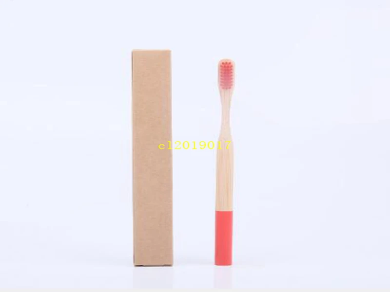 Новая бамбуковая зубная щетка с круглой ручкой 17 цветов Бамбуковая | Дом и сад
