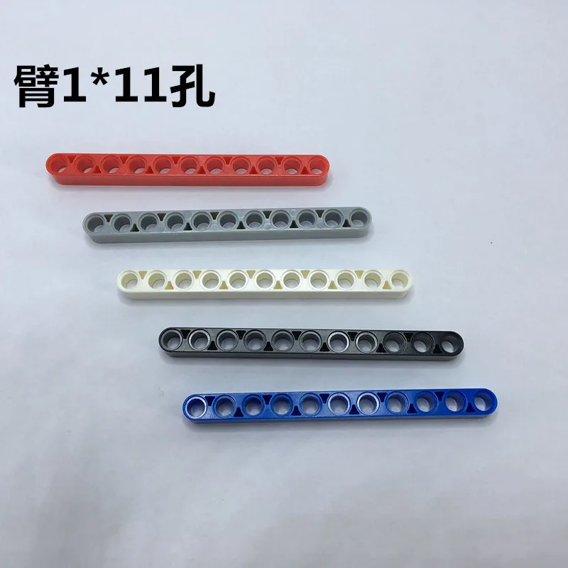 

100pcs Bulk Parts High-tech Bricks Liftarm Huller Mechanical Beam 1x11 Thick Hole Building Blocks MOC Toys for Children 32525