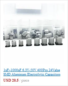 12 шт./лот 6 3 В 220 мкФ SMD алюминиевые электролитические конденсаторы размер 3*5 4