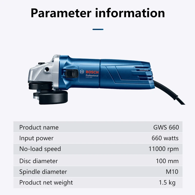 Угловая шлифовальная машина Bosch GWS660 для резки металла зеркальная и дерева