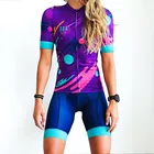 Женская велосипедная трикотажная кофта с нагрудником и шорты, велосипедная одежда с коротким рукавом для горных и дорожных велосипедов, комплект футболки Maillot Ciclismo Pro, велосипедная форма