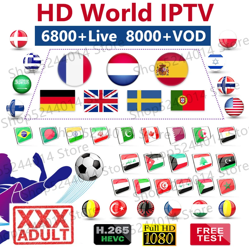 Мировое iptv подписка 6800 Live 8000 vod для взрослых xxx m3u Франция Испания арабский голландский Великобритания Европа немецкий iptv smart android tv box