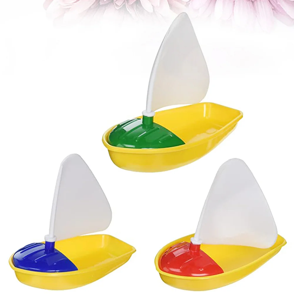 

1 Set 3pcs Mini Sailing Boat Toys Kids Bath Toys Bathtub Toys for Children Todders Kids (Assorted Color, Small + Middle