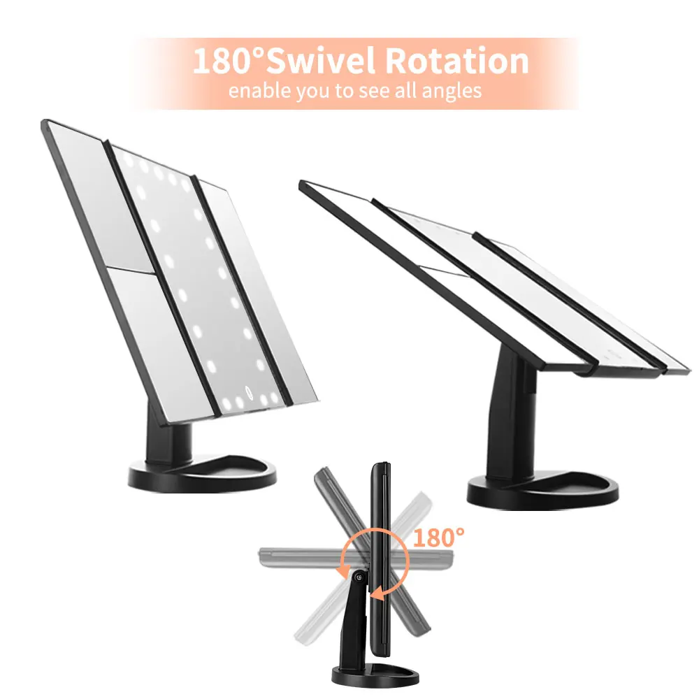Светодиодный складной регулируемый фонарь 21 светодиодный 1X/2X/3X увеличение