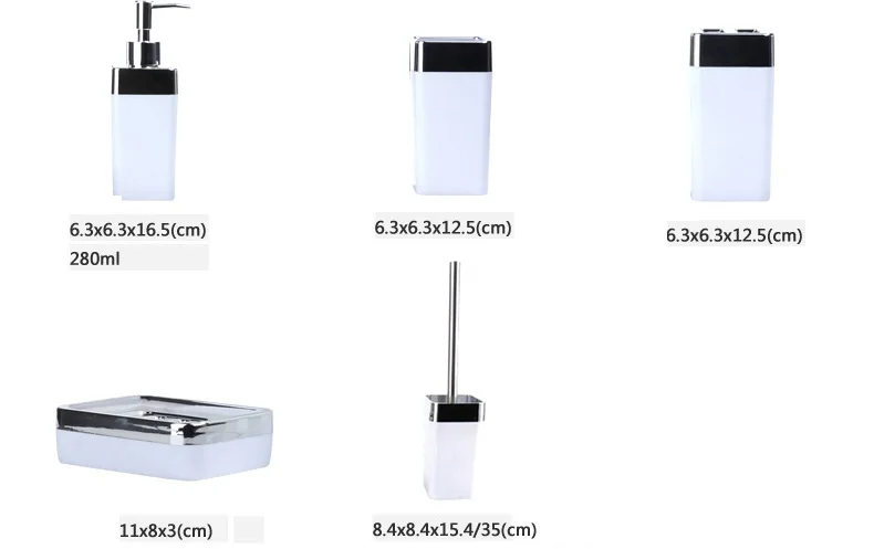 Набор из 5 аксессуаров для ванной комнаты держатель зубной пасты и щетки