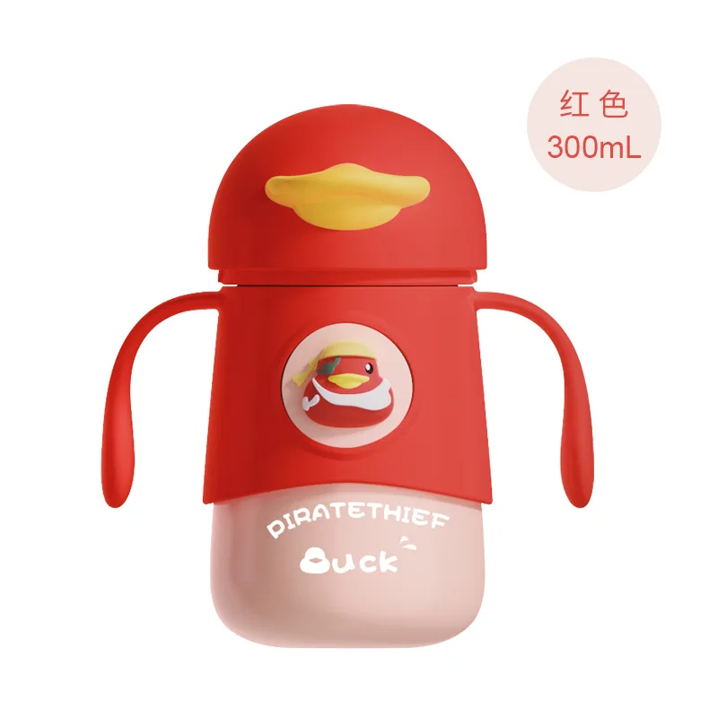 LUDDY Duck Straw Children's Insulation Cup Baby Anti-choke Anti-falling Learning Drinking Cup 316 Stainless Steel Insulation Cup