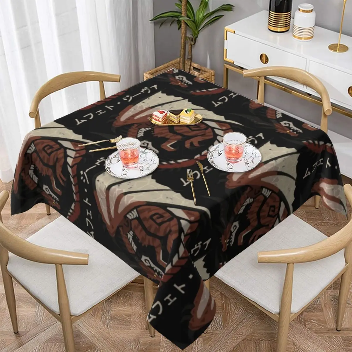 

Monster Hunter Tablecloth Custom Protection Table Cover Polyester Spring Wholesale Beautiful Table Cloth