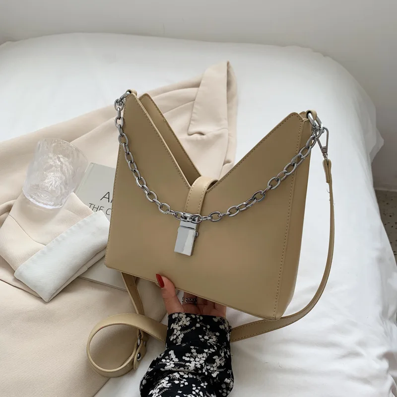 

Chain Shoulder Armpit Bag Ladies Bag 2021 Personality Design New Trendy Net Red Fashion Shoulder Bag Wild Simple Messenger Bag