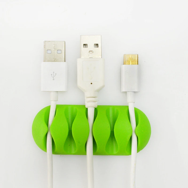 Органайзер для кабеля фиксатор зажимы USB устройство намотки силиконовый