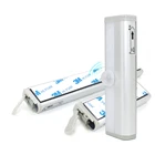 Беспроводной светодиодный ночник, белыйтеплый белый свет, подсветка для лестницы, датчик движения светильник для кухни, гардероба, домашний настенный светильник