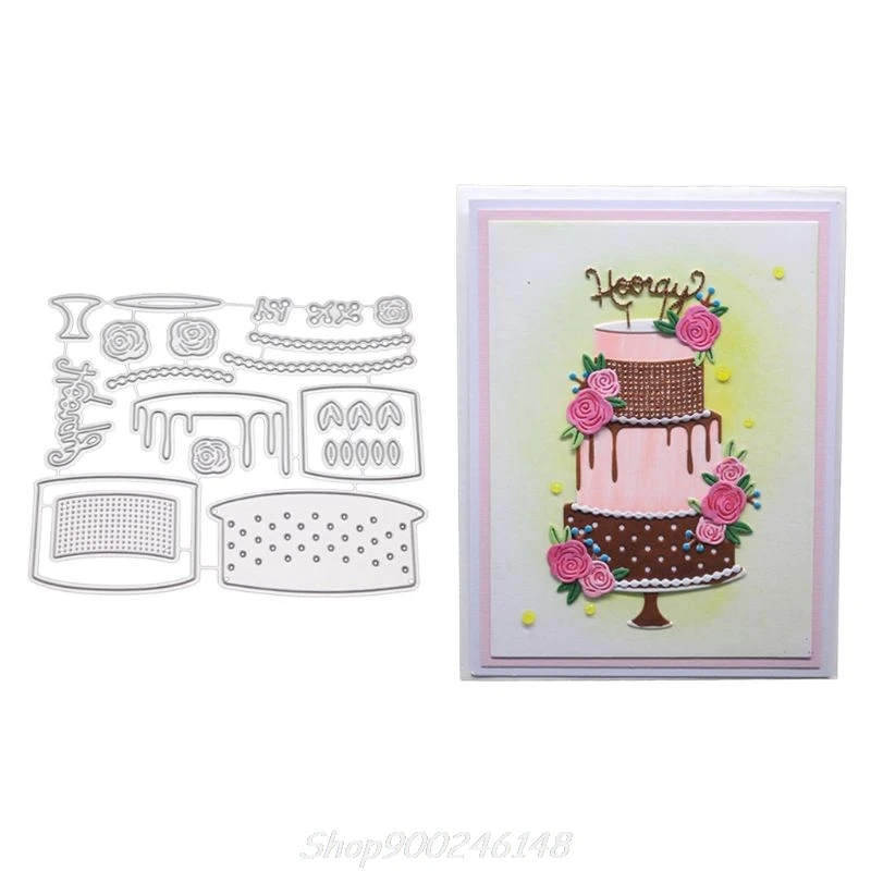 

Birthday Cake Metal Cutting Dies Stencil DIY Scrapbooking Album Stamp Paper Card Embossing Crafts Decor Jy28 20 Dropship