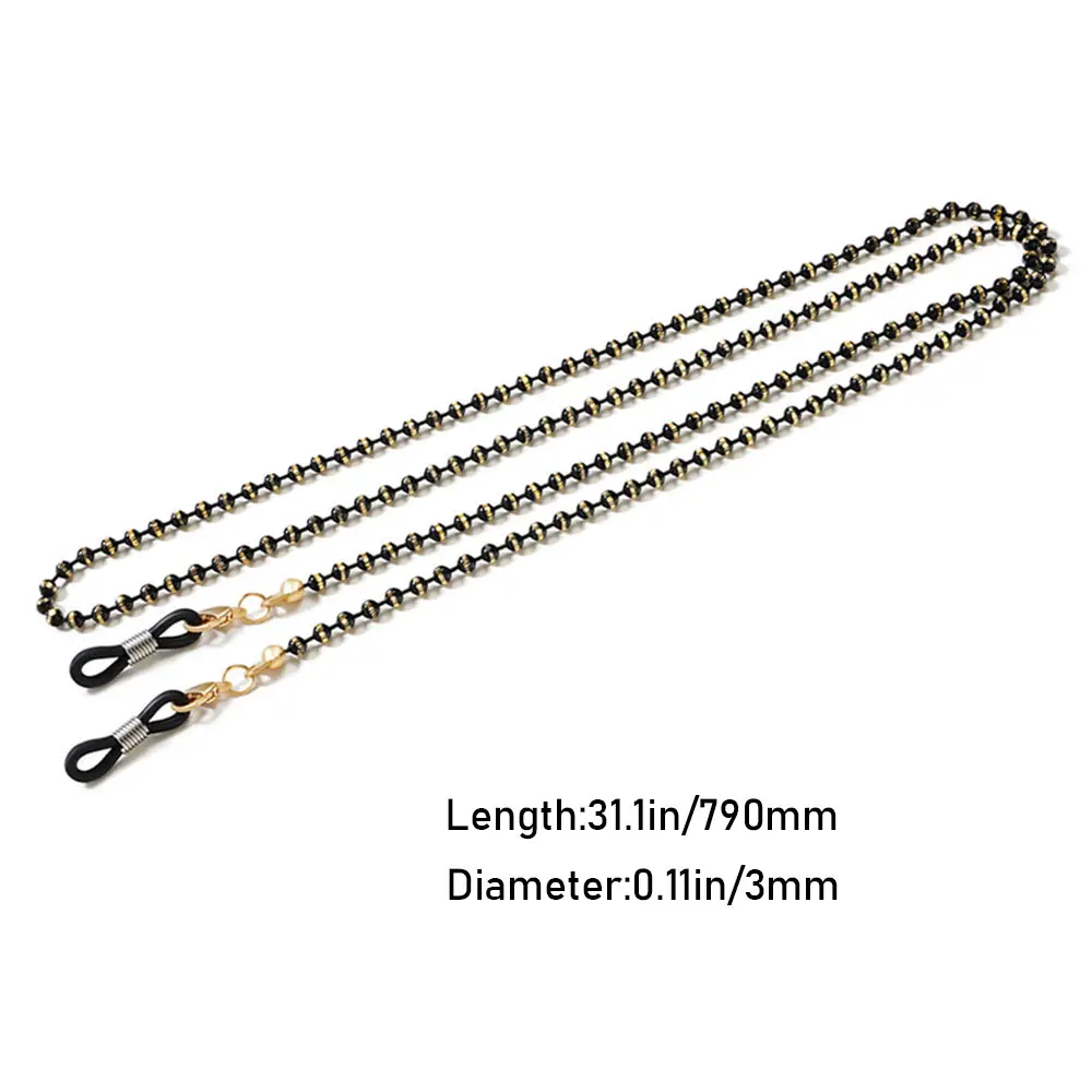 

79cm Beaded Mask Chains Eyeglasses Chain For Women Retro Sunglasses Lanyards Eyewear Cord Holder Neck Strap