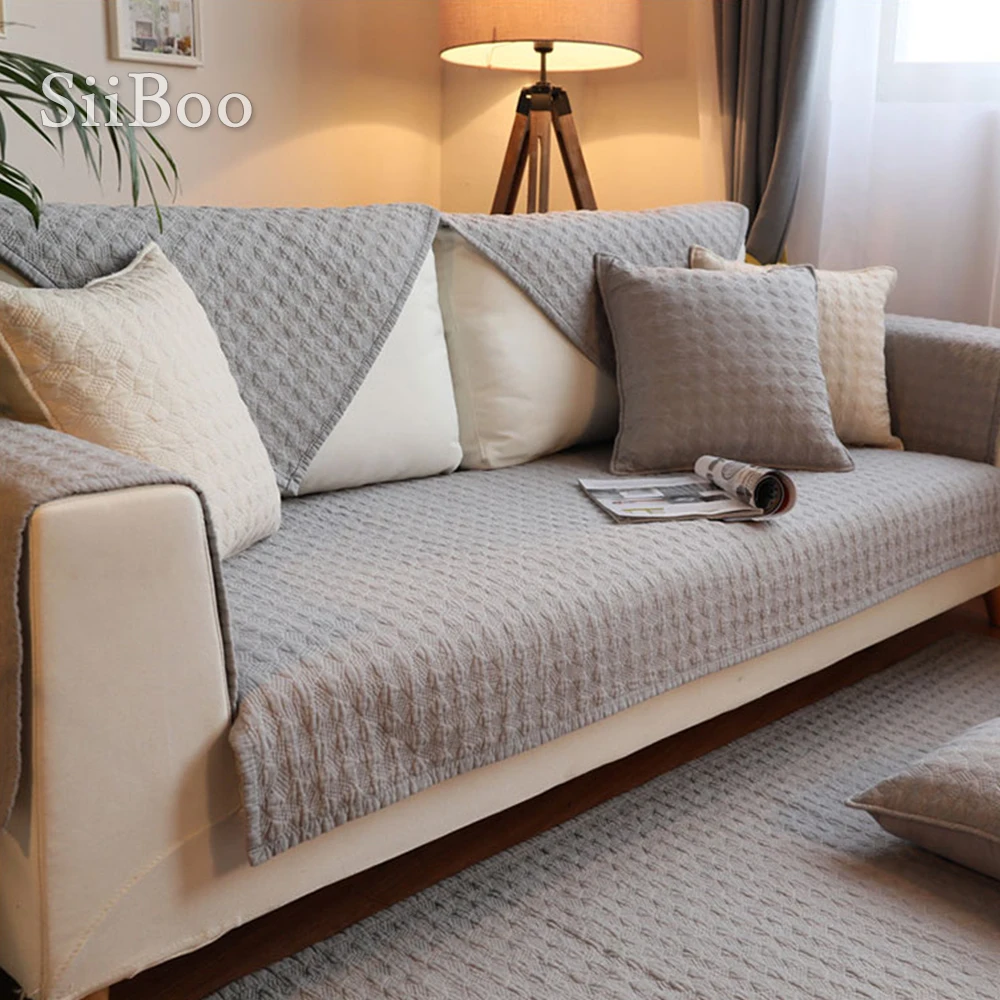 Дешевые китайские чехлы для мебели хлопковые геометрические стеганые