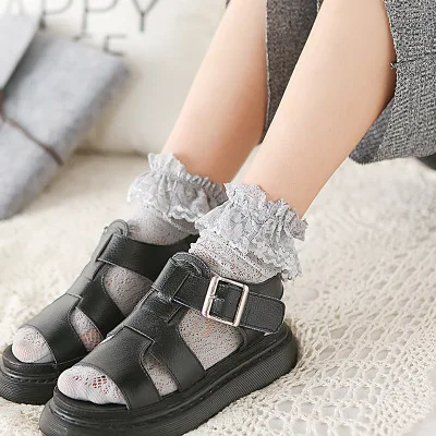 1 пара/5 пар/качественные женские кружевные носки на осень и зиму японские полые