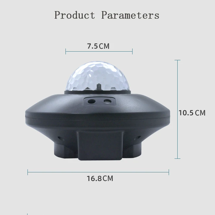 

LED Projector Light Star Night Light Various Lighting Modes Lamp Music Starry Water Wave Projector Light Sleeping Bedside Lamp